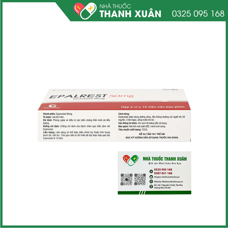 Epalrest 50mg phòng ngừa và điều trị các biến chứng thần kinh do tiểu đường